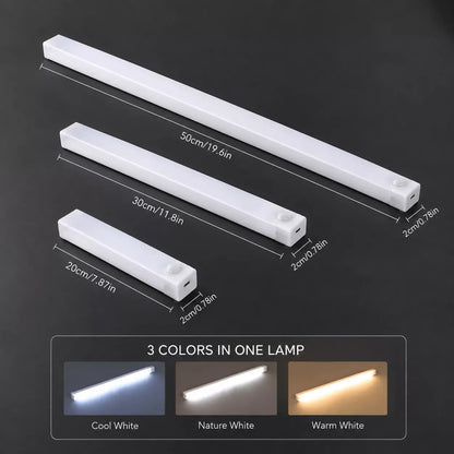 Rechargeable under cabinet lights with motion sensor size references