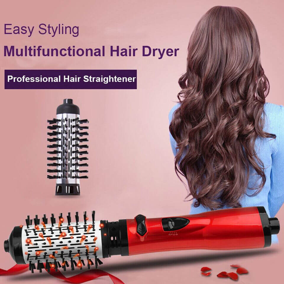 Hair Straightener Spinning Brush - Rotating Hot Air Styler