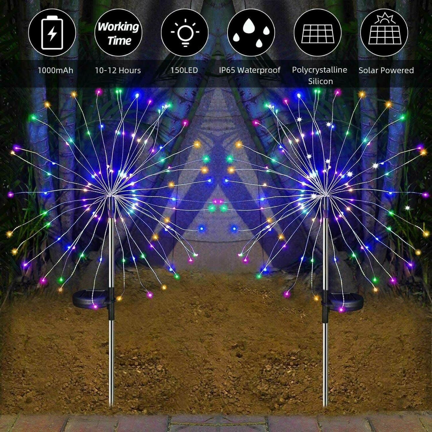 Waterproof Solar Firework Garden Lights