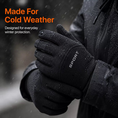 Touchscreen Thermal Gloves – Water Resistant Fleece-Lined Winter Gloves