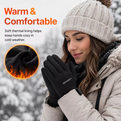 Touchscreen Thermal Gloves – Water Resistant Fleece-Lined Winter Gloves
