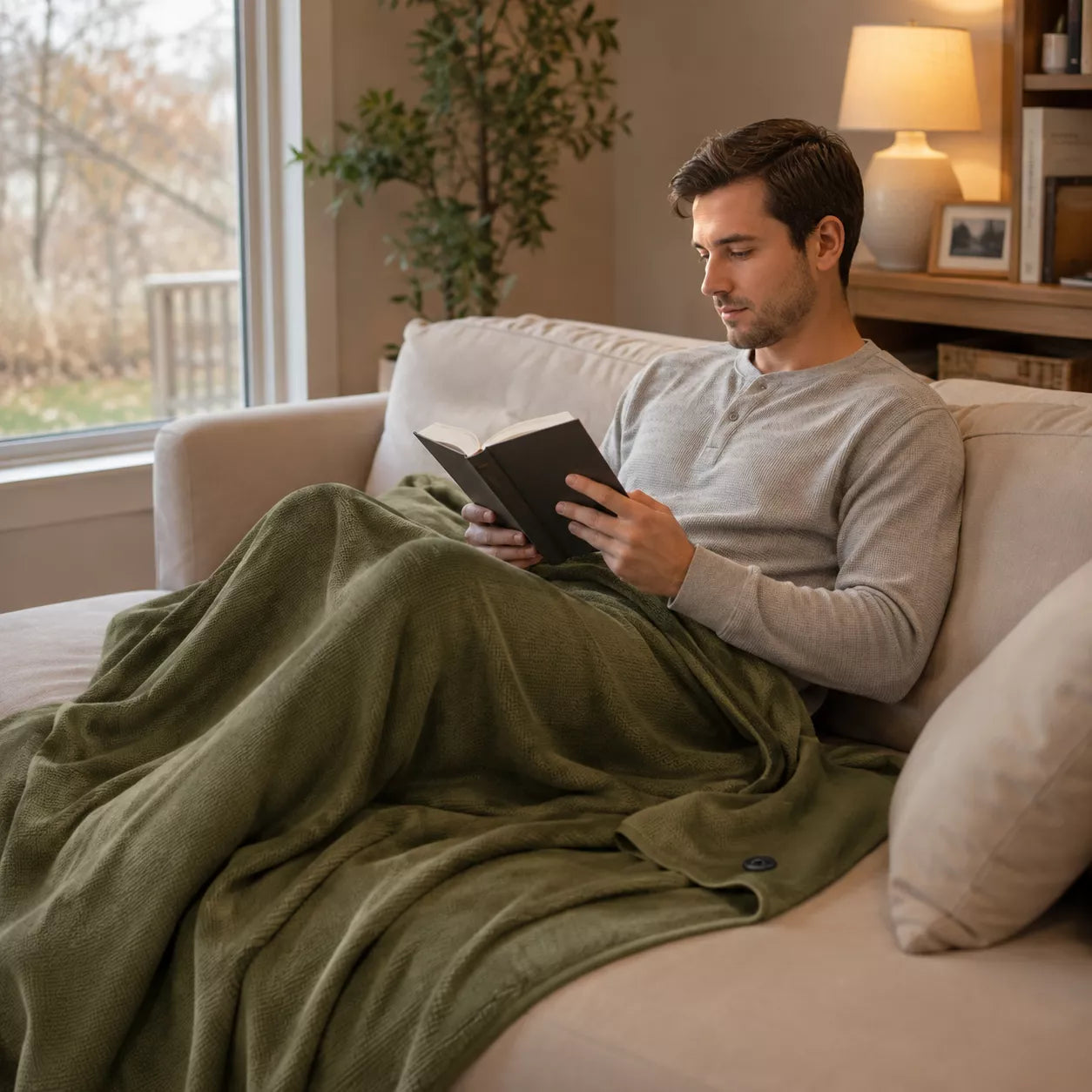 USB heated shawl used for cozy lap coverage