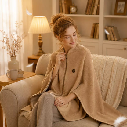 Heated shawl with three adjustable heat settings