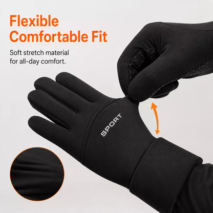 Touchscreen Thermal Gloves – Water Resistant Fleece-Lined Winter Gloves
