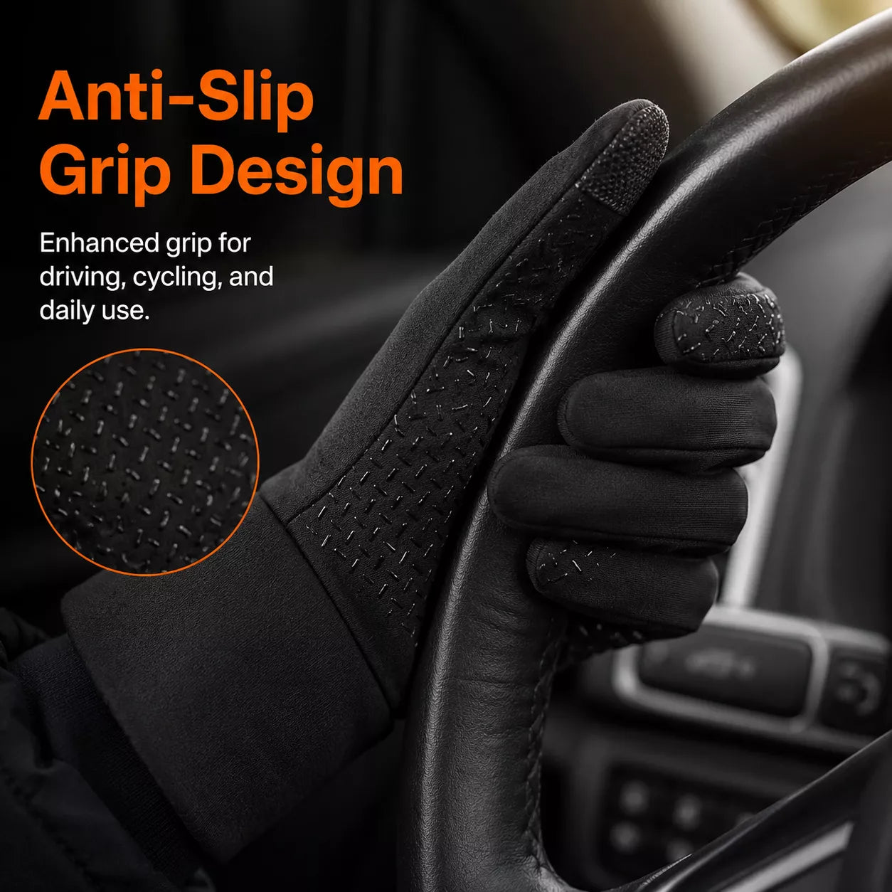 Touchscreen Thermal Gloves – Water Resistant Fleece-Lined Winter Gloves
