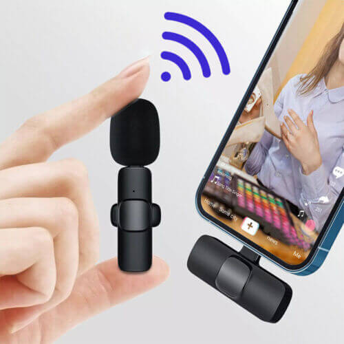 Wireless Lavalier Microphone for iPhone, Android, Best Lapel Microphone for Creators