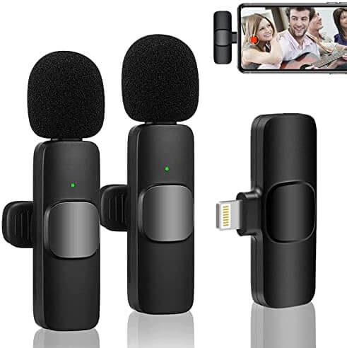 Wireless Lavalier Microphone for iPhone, Android, Best Lapel Microphone for Creators