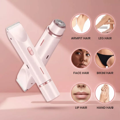 2-in-1 Women's Electric Razor – Silky Smooth Bikini Hair Trimmer, No Irritation