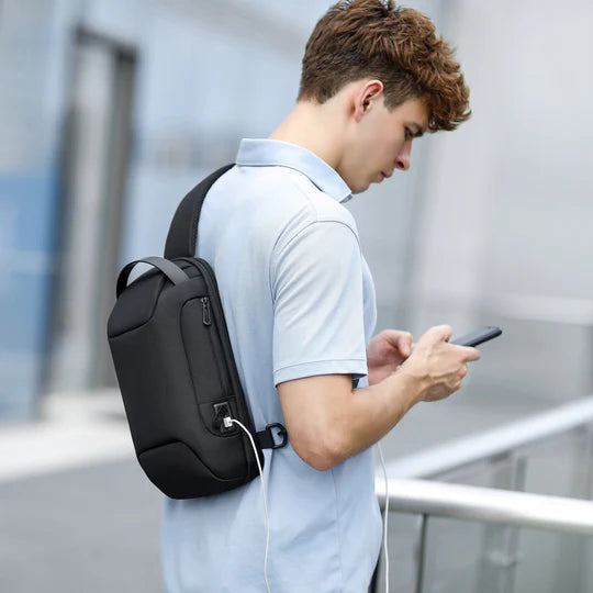 Charge on the go with the Bange Anti-Theft Travel Bag's 3.0 USB connector