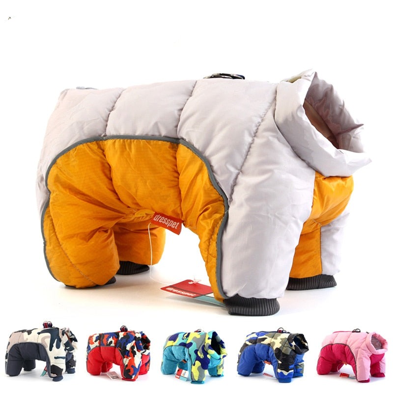 Dog Winter Coat - Full-length Dog Snowsuit, Warm Dog Jacket