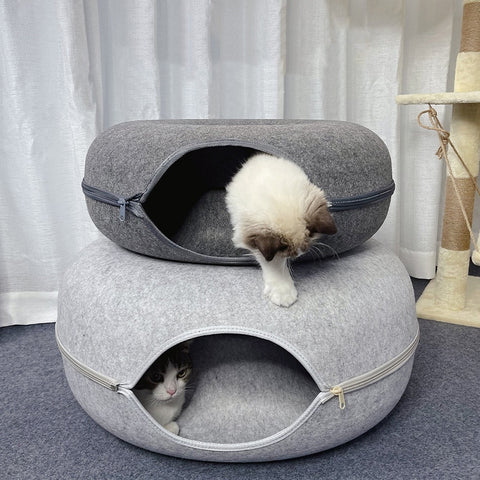 Love and Care for your furry friend-Donut Cat Tunnel Bed 