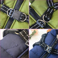 Built in harness on dog rain coat