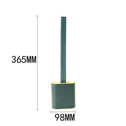 Silicone Toilet Bowl Cleaning Brush and Holder