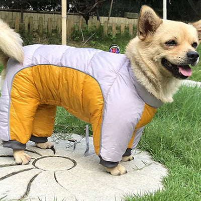 Dog Winter Coat - Full-length Dog Snowsuit, Warm Dog Jacket