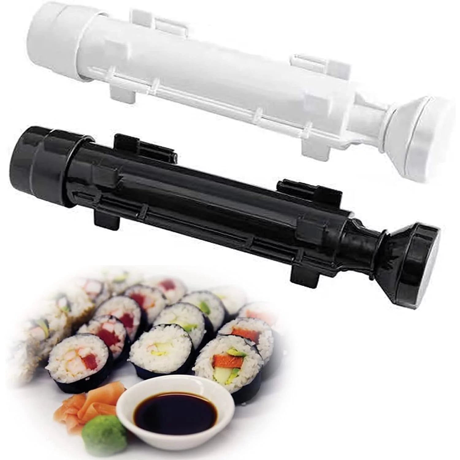 Famni Sushi Roller Kit Rolls Made Bazooka Kitchen Easy Cooking Tools Tube Shape Food Mold Maker